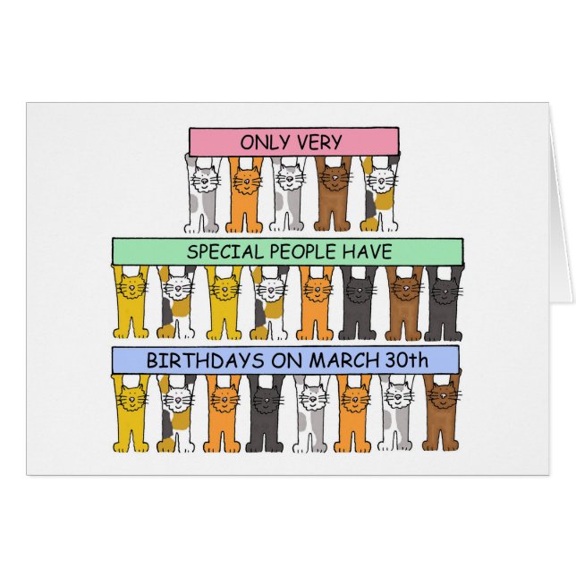 March 30th Birthday Cats (Front Horizontal)