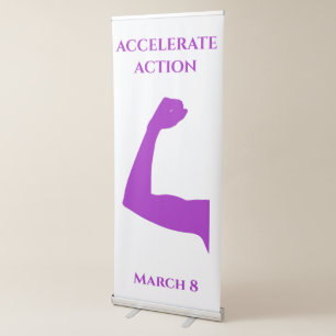 March 8 International Women's Day 2025 Retractable Banner