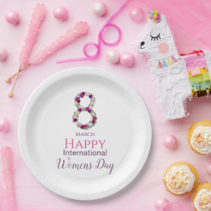 March 8 International Womens Day      Paper Plate