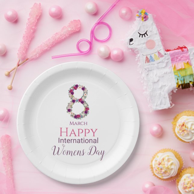 March 8 International Womens Day      Paper Plate (Party)