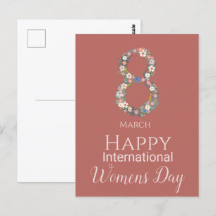 March 8 International Womens Day  Postcard
