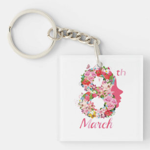 March 8th International Women's Day  Key Ring