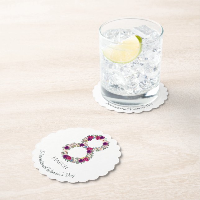 March 8th International Women's Day Paper Coaster (Insitu)