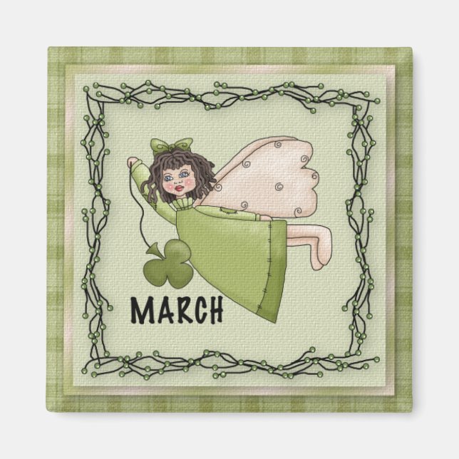 March Angel / Fairy Month Magnet (Front)