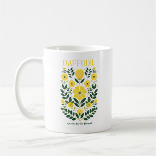 MARCH BIRTH FLOWER DAFFODIL COFFEE MUG