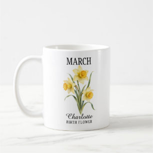 March Birth Flower Daffodil Coffee Mug