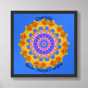 March Birth Flower Personalised Quote Kid Nursery Poster