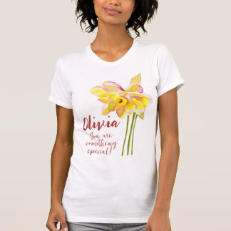 March birth flower Watercolor Daffodil T-Shirt