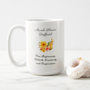 March Birth Month Flower Daffodil Birth Gift     Coffee Mug
