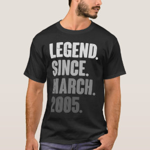 March Birthday 18th Decoration 18 Years Old Vintag T-Shirt