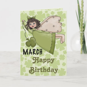 March Birthday Angel Card