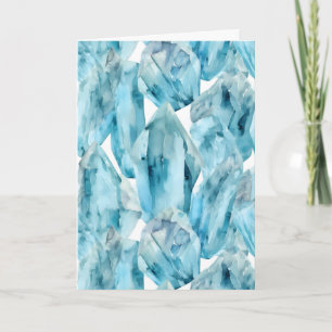 March Birthstone Aquamarine Birthday Card