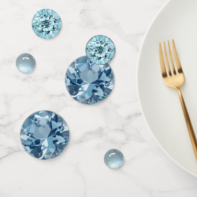 March Birthstone Aquamarine Table Confetti (Group)