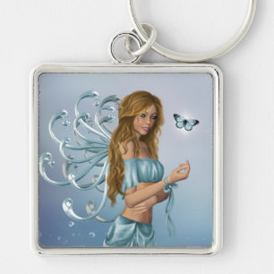 March Birthstone Fairy Key Ring