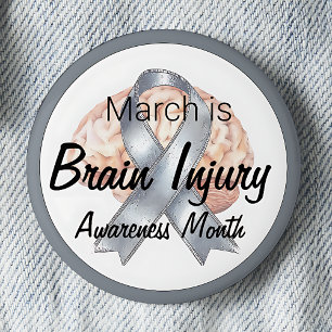 March Brain Injury Awareness Month 6 Cm Round Badge