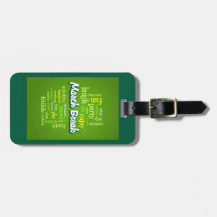 March Break Word Cloud Typography School Vacation Luggage Tag