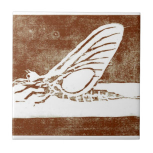 March brown mayfly trout fly tile