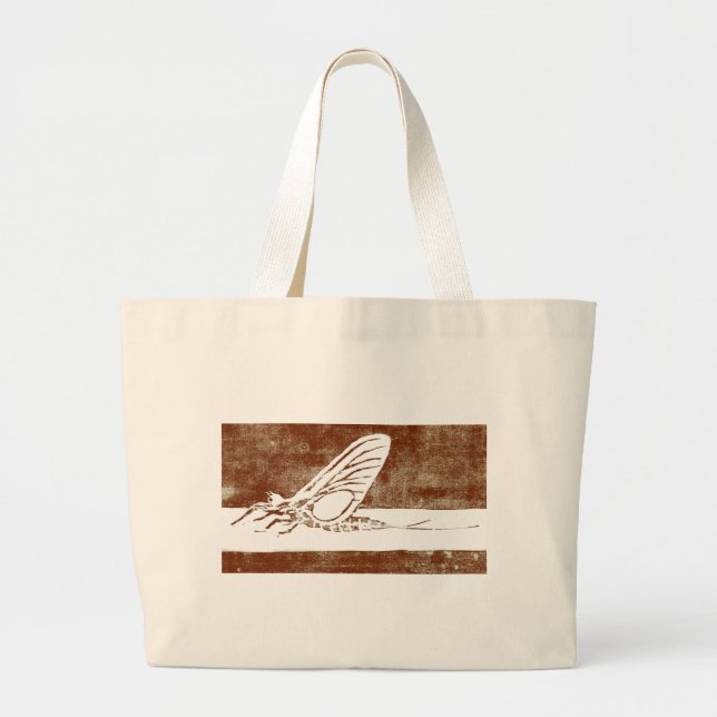 "March Brown Natural May Fly" Jumbo Tote (Front)