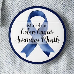 March Colon Cancer Awareness Month 6 Cm Round Badge
