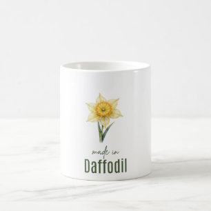 March Daffodil Birth Flower Coffee Cup Watercolor