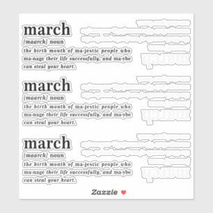 March Definition Birthday