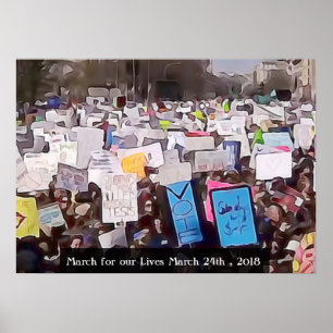 March for our Lives Gun Control Rally poster