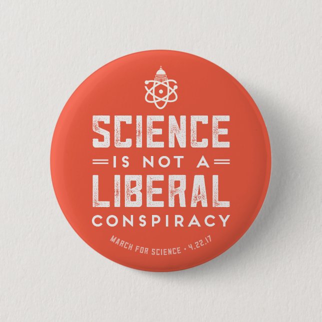 March for Science Support Science Button (Front)