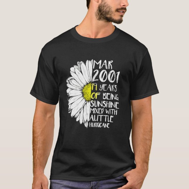 March Girl Made In 2001 19th Sunshine Hurricane Bi T-Shirt (Front)