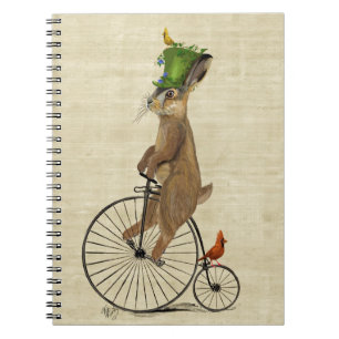 March Hare on Penny Farthing 3 Notebook