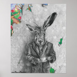 March Hare Poster Alice in Wonderland Poster