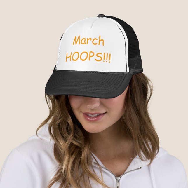 March HOOPS Basketball Fun Humour Trucker Hat (In Situ)