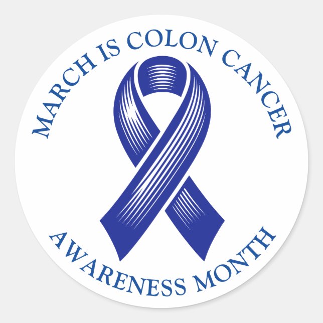 March is Colourectal Awareness Month Classic Round Sticker (Front)