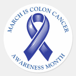 March is Colourectal Awareness Month Classic Round Sticker