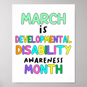 March Is Developmental Disability Awareness Month  Poster