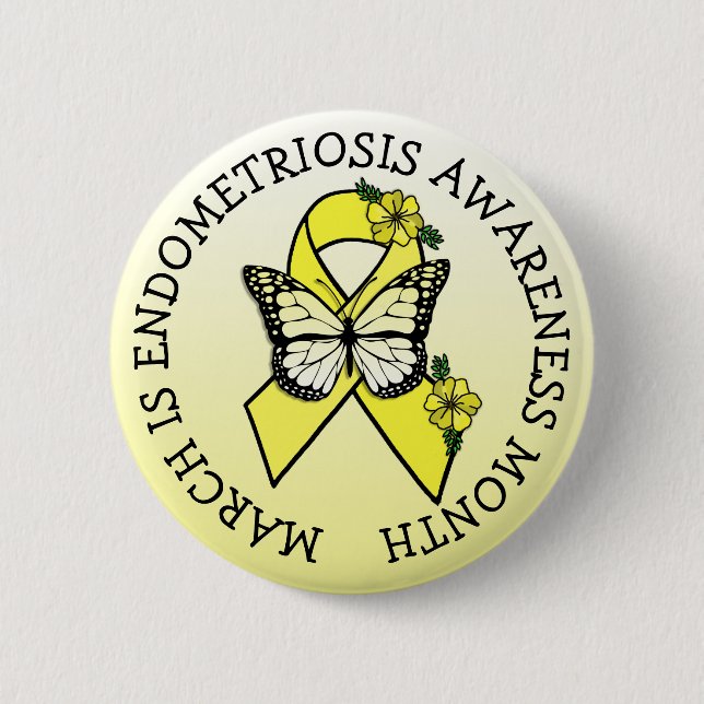 March is Endometriosis Month Button (Front)