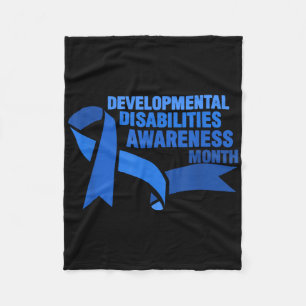 March Is National Developmental Disabilities Aware Fleece Blanket