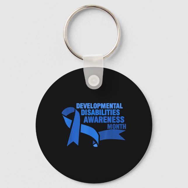 March Is National Developmental Disabilities Aware Key Ring (Front)