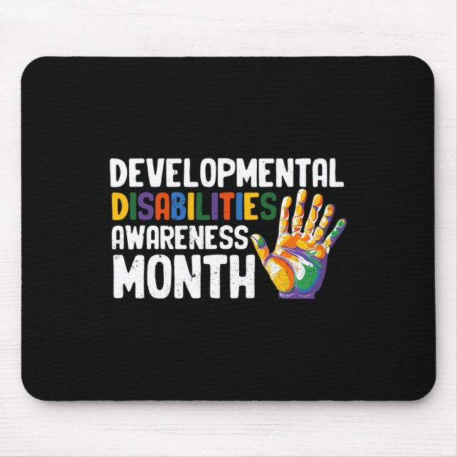 March Is National Developmental Disabilities Aware Mouse Mat (Front)