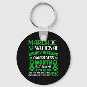 March Is National Kidney Disease Awareness Month M Key Ring