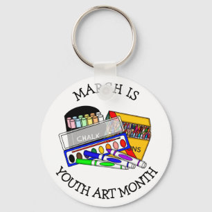 March is Youth Art Month    Key Ring