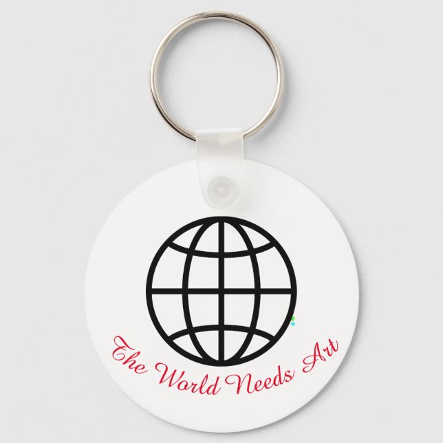 March is Youth Art Month, The World Needs Art Key Ring (Front)