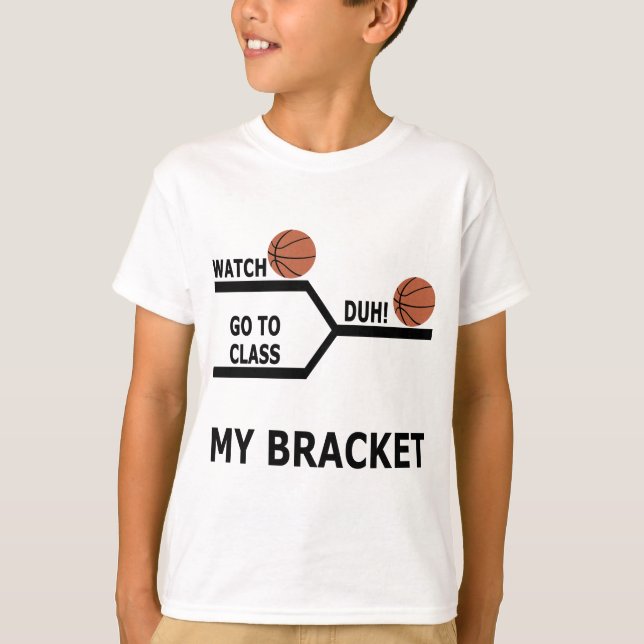 March Madness Basketball Funny Bracket T-Shirts (Front)