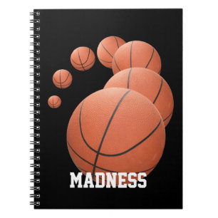 March Madness Basketballs in the Air Notebook