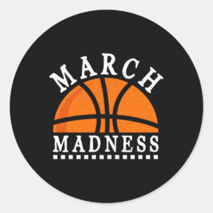 March Madness  Classic Round Sticker