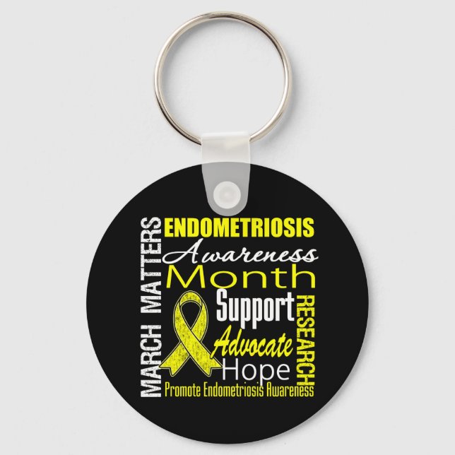 March Matters Endometriosis Awareness Month Key Ring (Front)