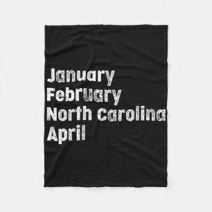 March North Carolina Team Bysketbyll Fleece Blanket
