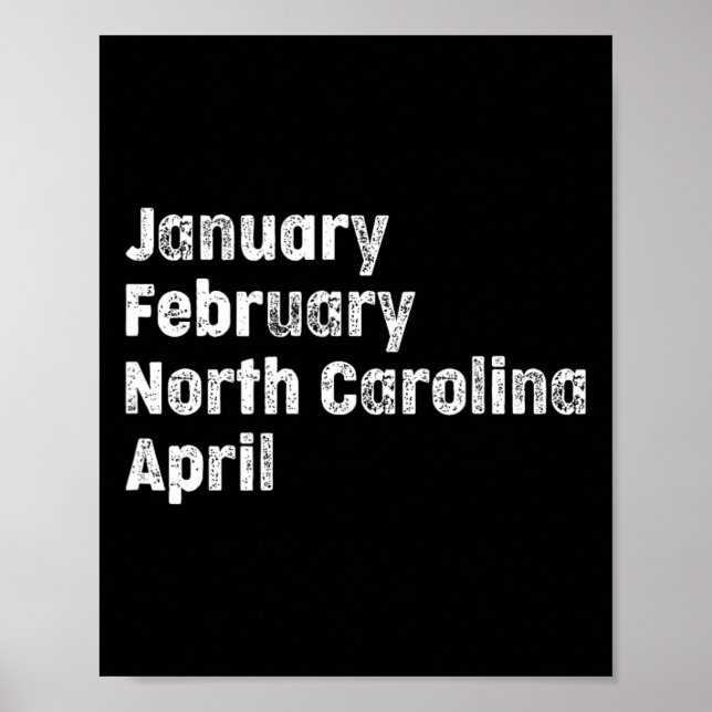 March North Carolina Team Bysketbyll  Poster (Front)