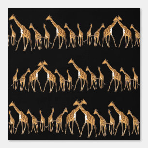 March of the Giraffes: Minimalist Safari Wallpaper