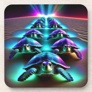 March Of The Neon Turtles Coaster