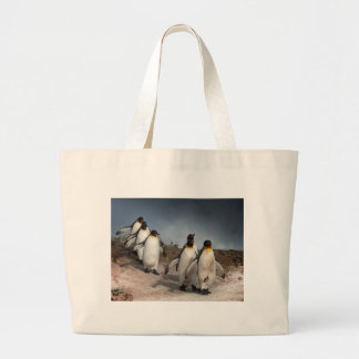 March of the Penguins Large Tote Bag